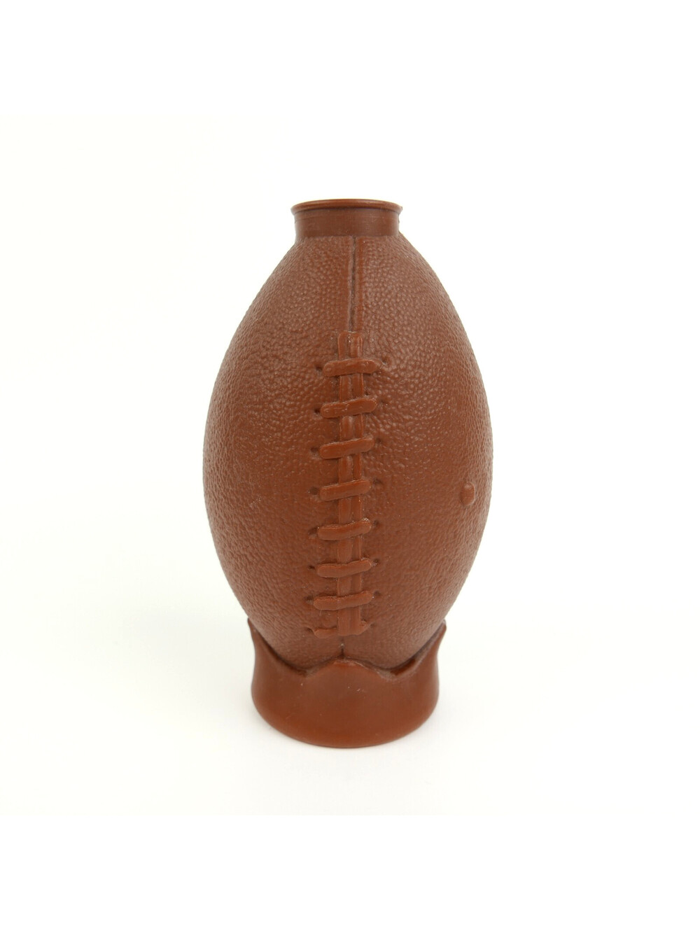 Vintage 1987 FPI Plastic Football Shaped Bottle Cup Sippy Stadium Promo 5" Brown